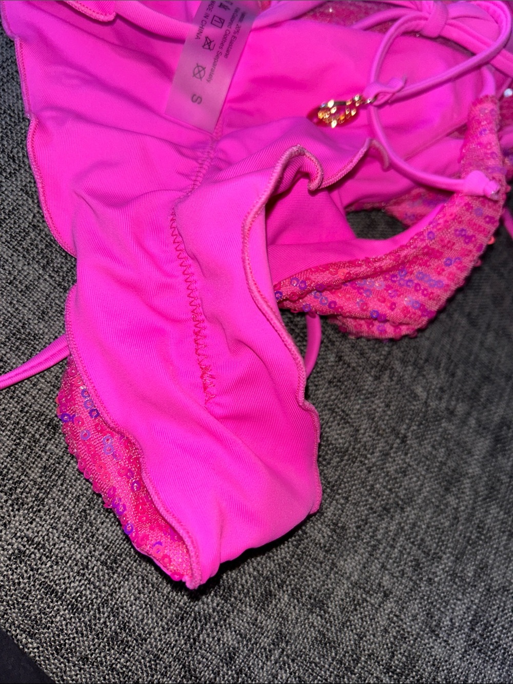 Triangle Sequin Bikini Set - Picture 9 of 10